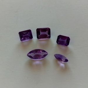 Bundle of Five Amethyst Loose Gemstones - 10.64cts TW